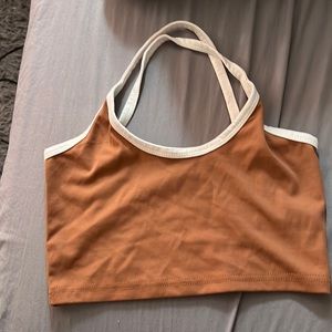 Brown crop top